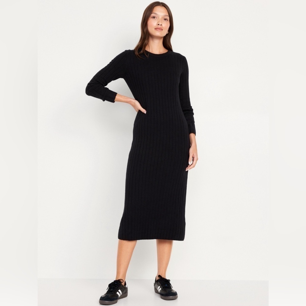 NWT! Old Navy Black Jack SoSoft Midi Sweater Dress - SMALL PETITE ONLY 🪴